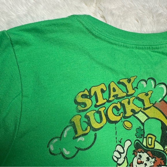 Wonder Nation St. Patrick’s Day Stay Lucky T-Shirt Green Size 7 - Picture 13 of 16